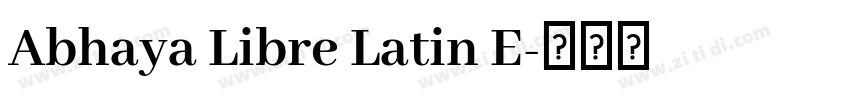 Abhaya Libre Latin E字体转换